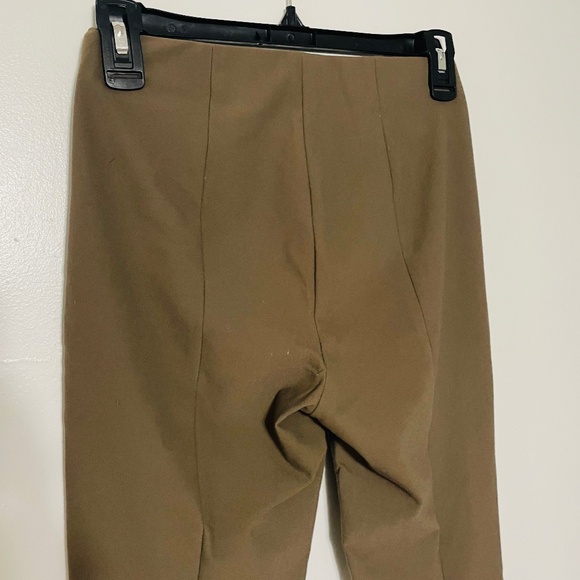 Taupe Vince Flat Front Skinny Split Ankle Trousers - Picture 6 of 11